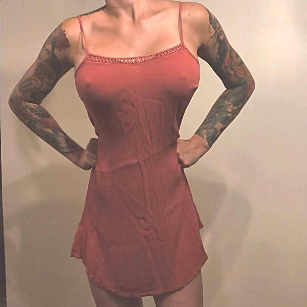 Salmon beach dress